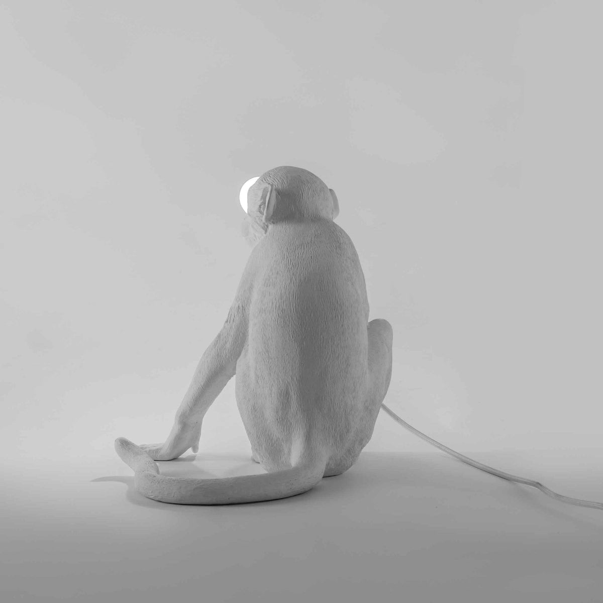 Monkey Indoor Lamp Sitting Edition in White