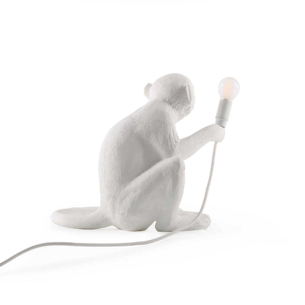 Monkey Indoor Lamp Sitting Edition in White