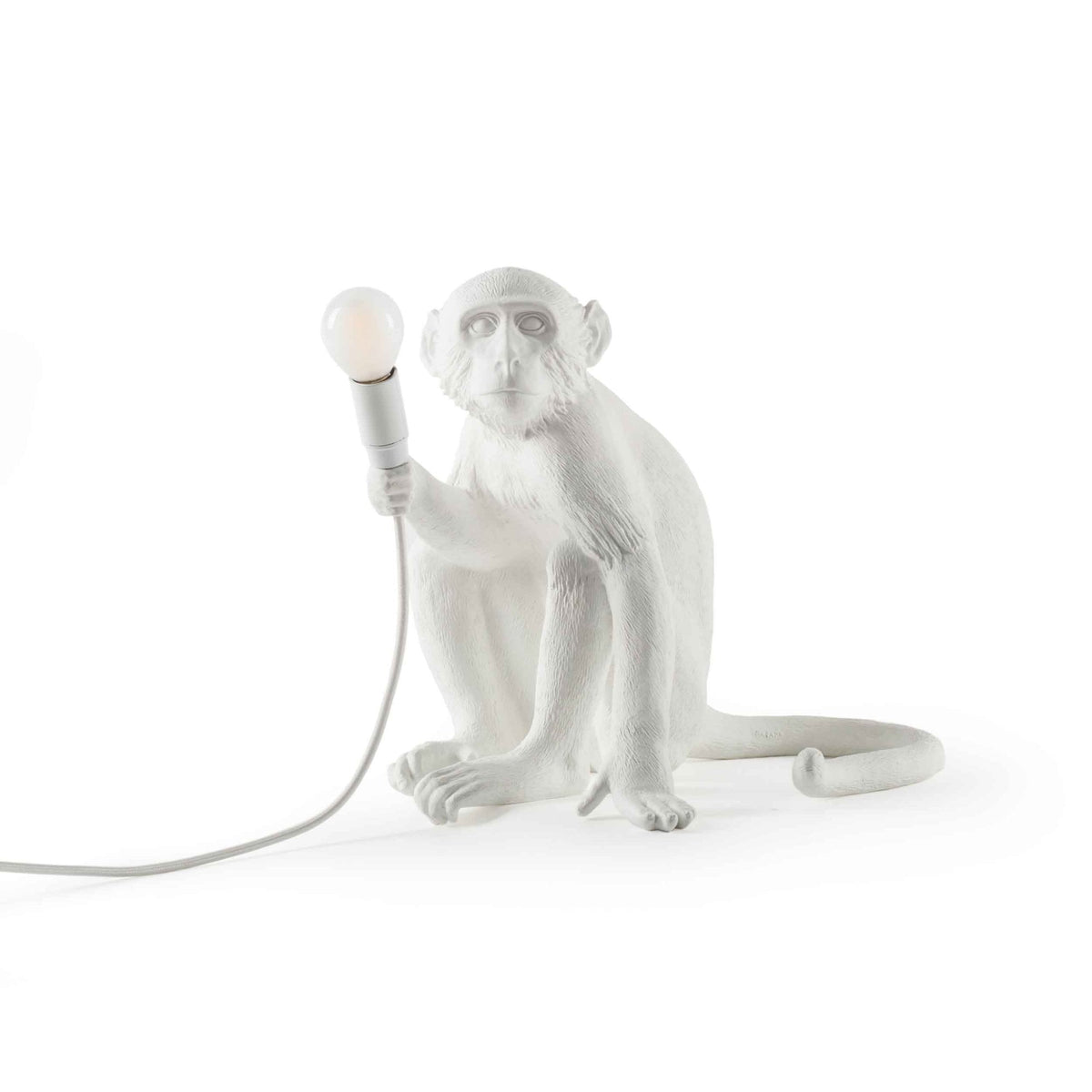 Monkey Indoor Lamp Sitting Edition in White