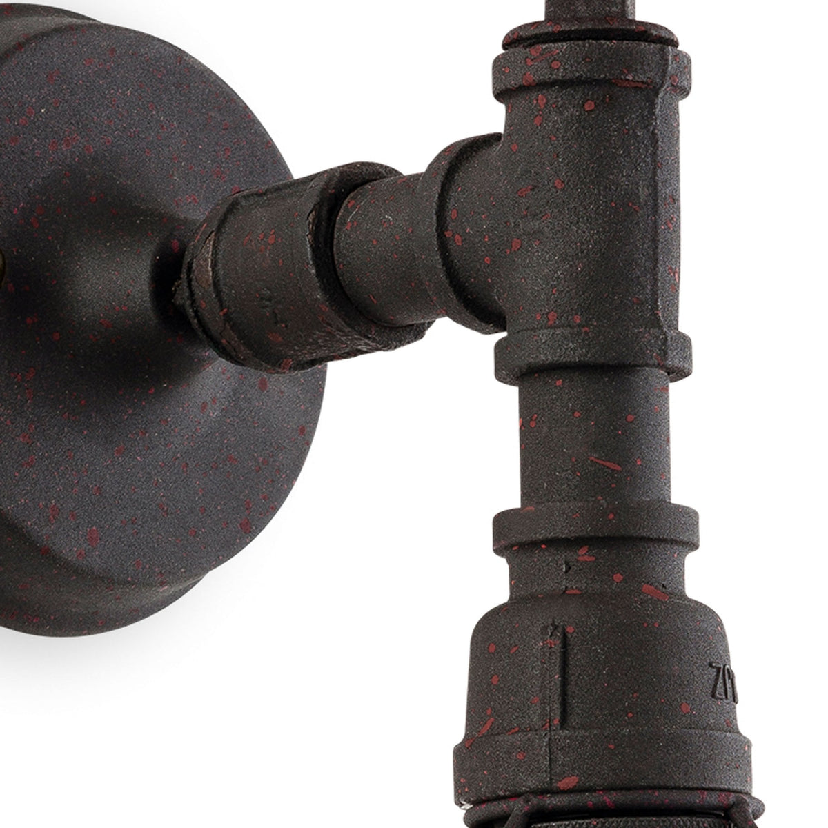 Industrial Factory 5 Light Semi Flush in Rustic Black