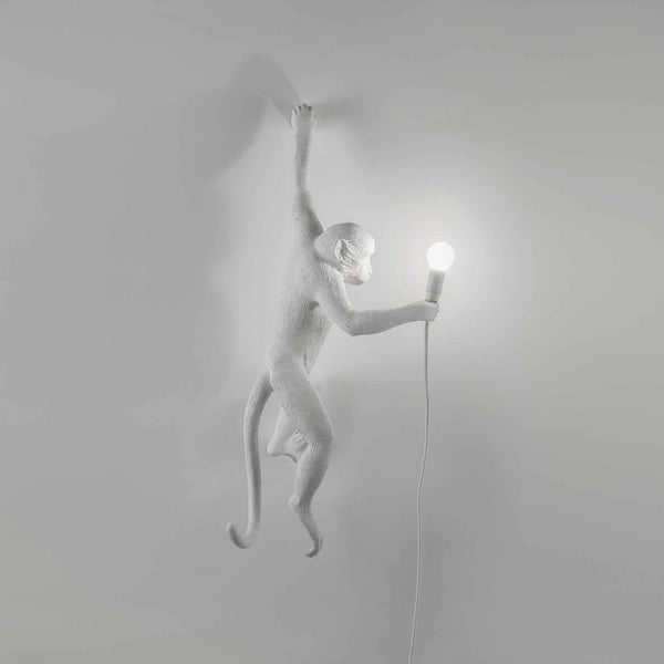 Monkey Lamp Indoor Hanging Left Edition in White