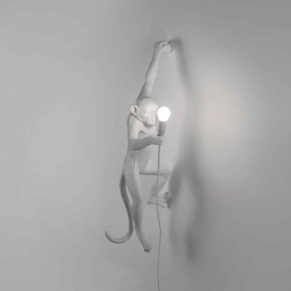 Monkey Lamp Indoor Hanging Left Edition in White