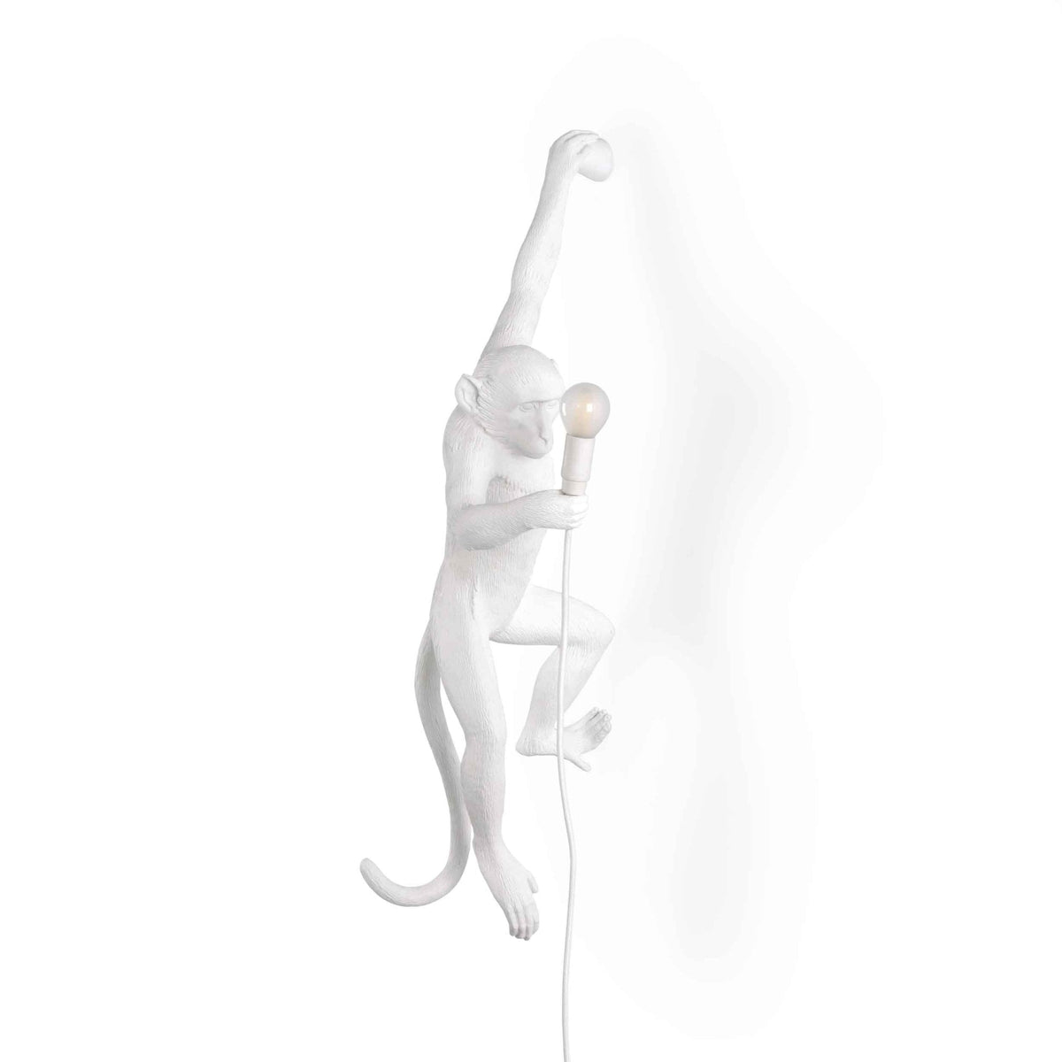 Monkey Lamp Indoor Hanging Left Edition in White