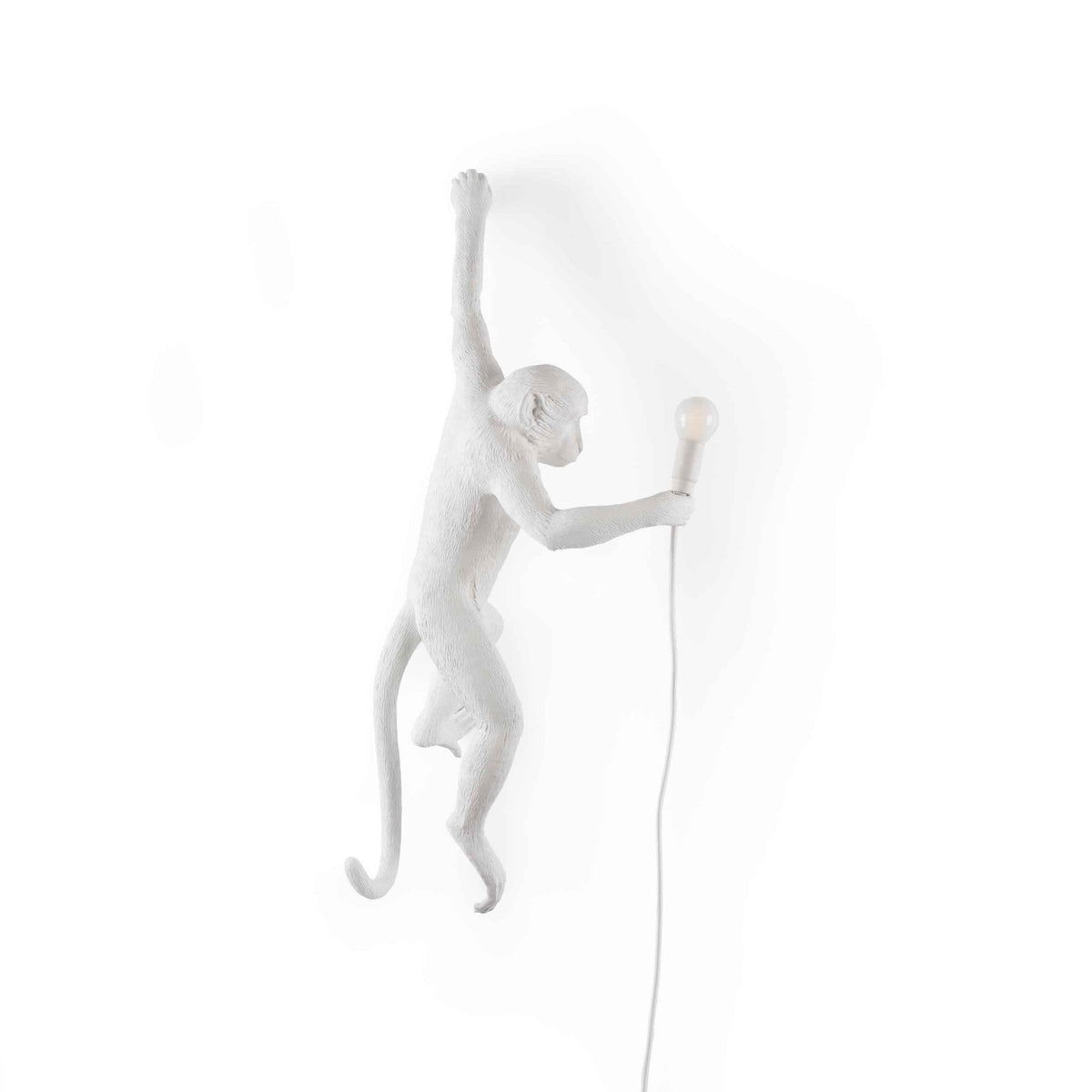 Monkey Lamp Indoor Hanging Left Edition in White