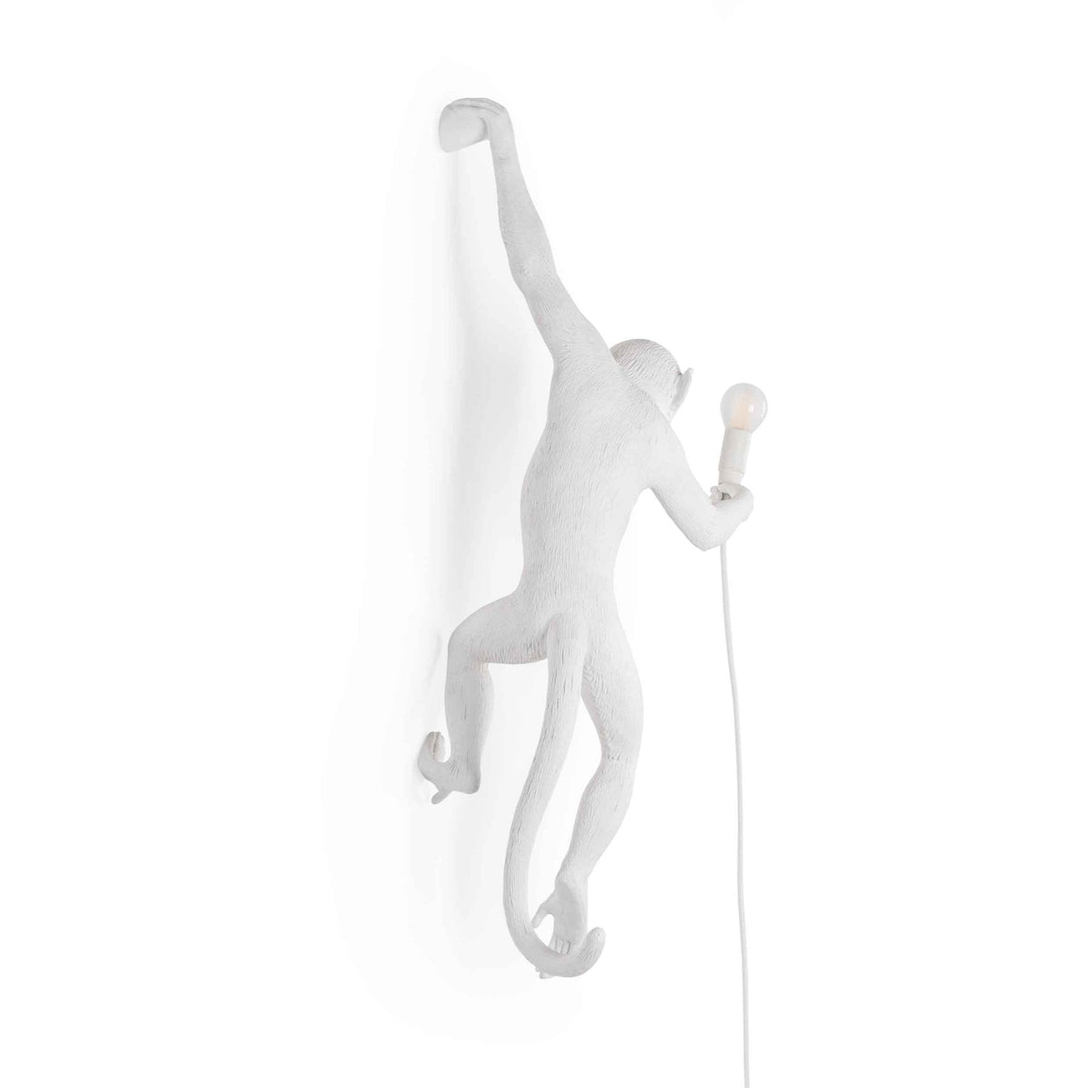 Monkey Lamp Indoor Hanging Left Edition in White