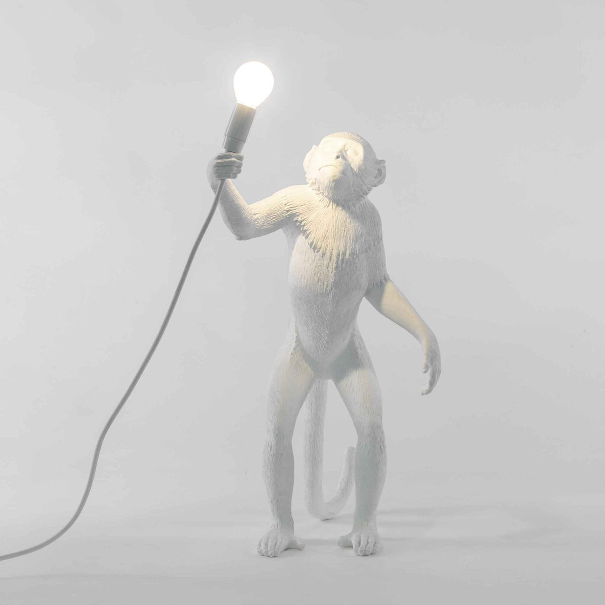 Monkey Lamp Indoor Standing Edition in White