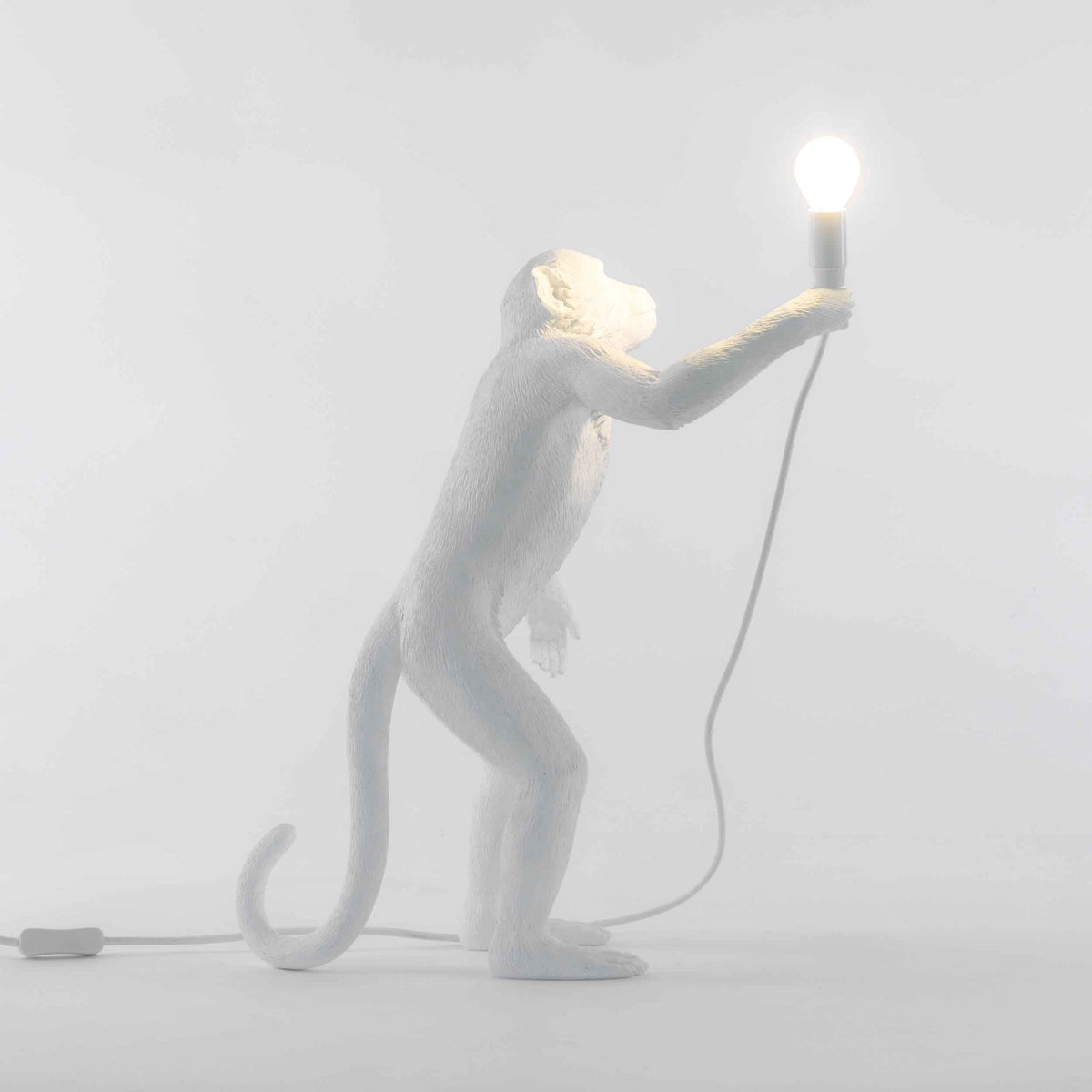 Monkey Lamp Indoor Standing Edition in White