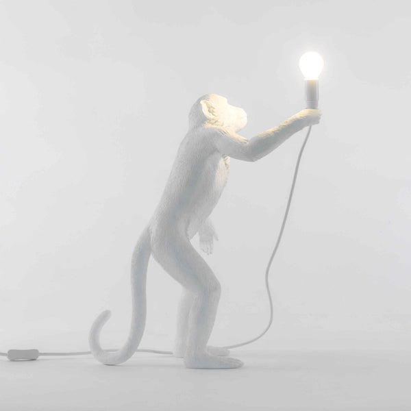 Monkey Lamp Indoor Standing Edition in White