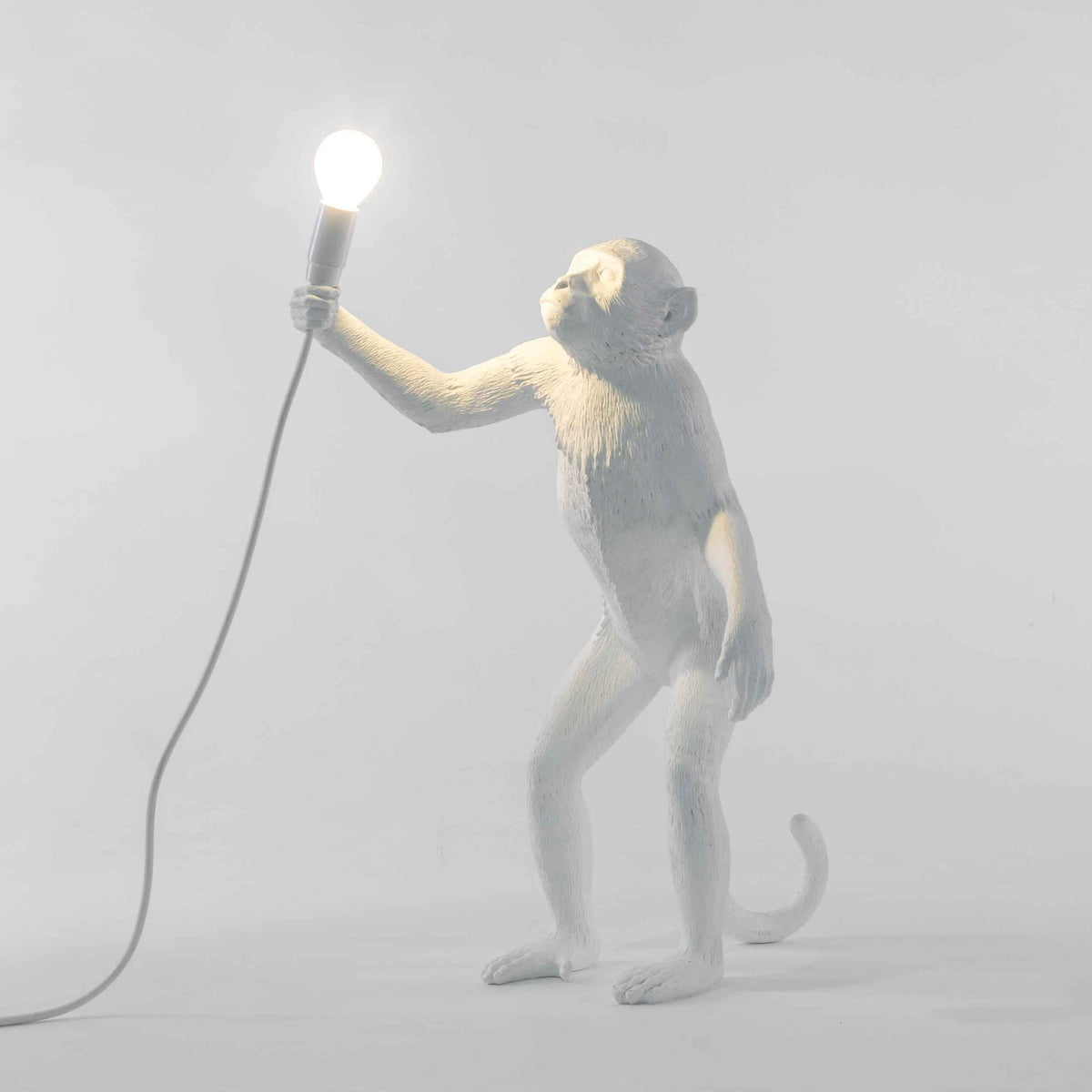 Monkey Lamp Indoor Standing Edition in White