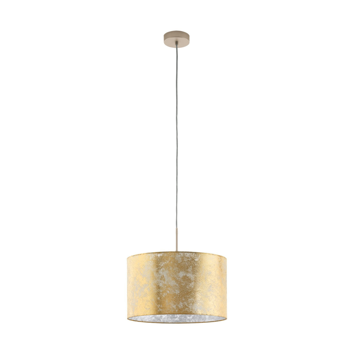 Viserbella Champagne Gold Fabric Pendant Light