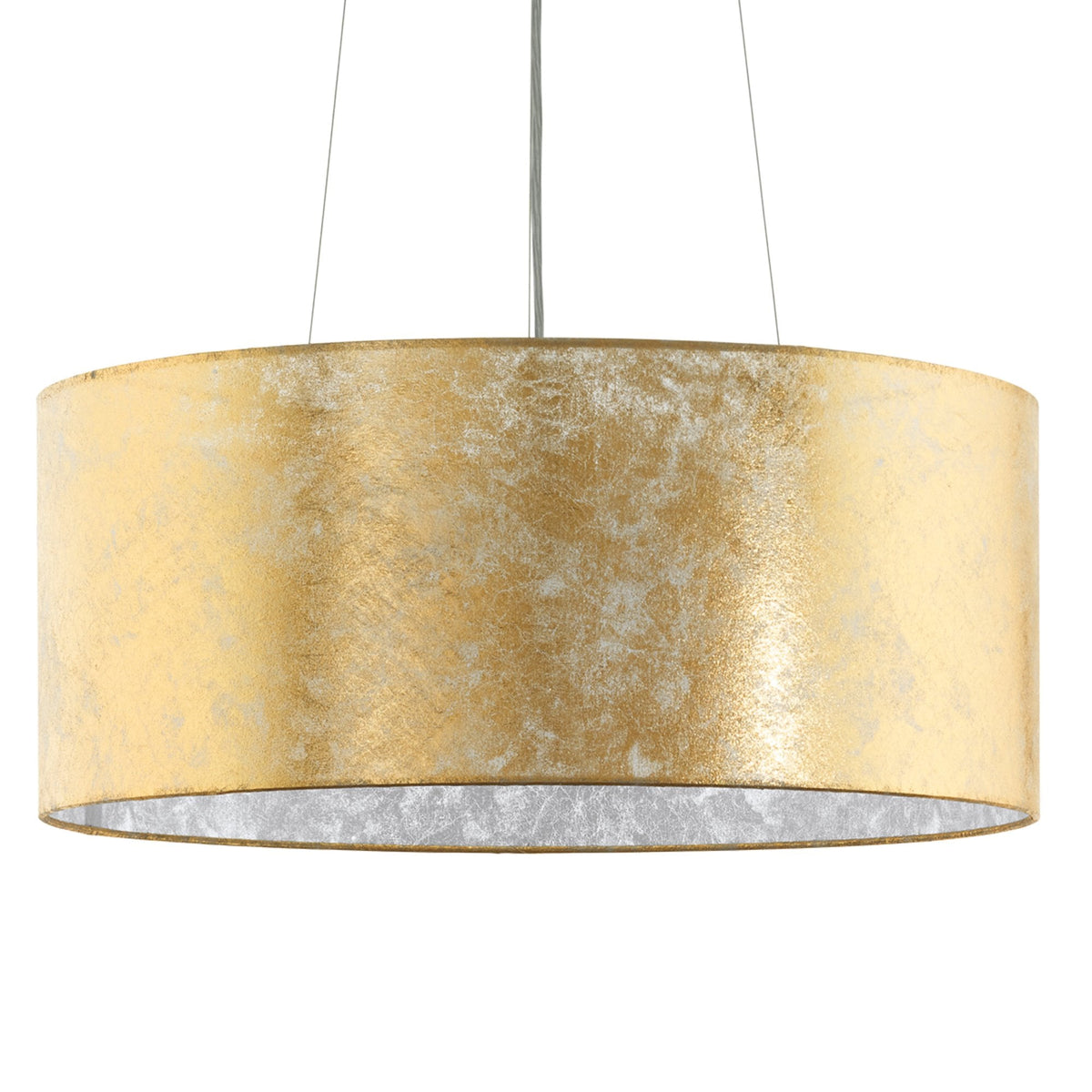 Viserbella Large Champagne Gold Fabric Pendant Light
