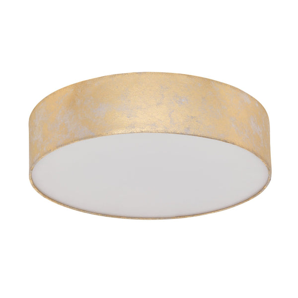 Viserbella Champagne Gold Fabric Flush Ceiling Light