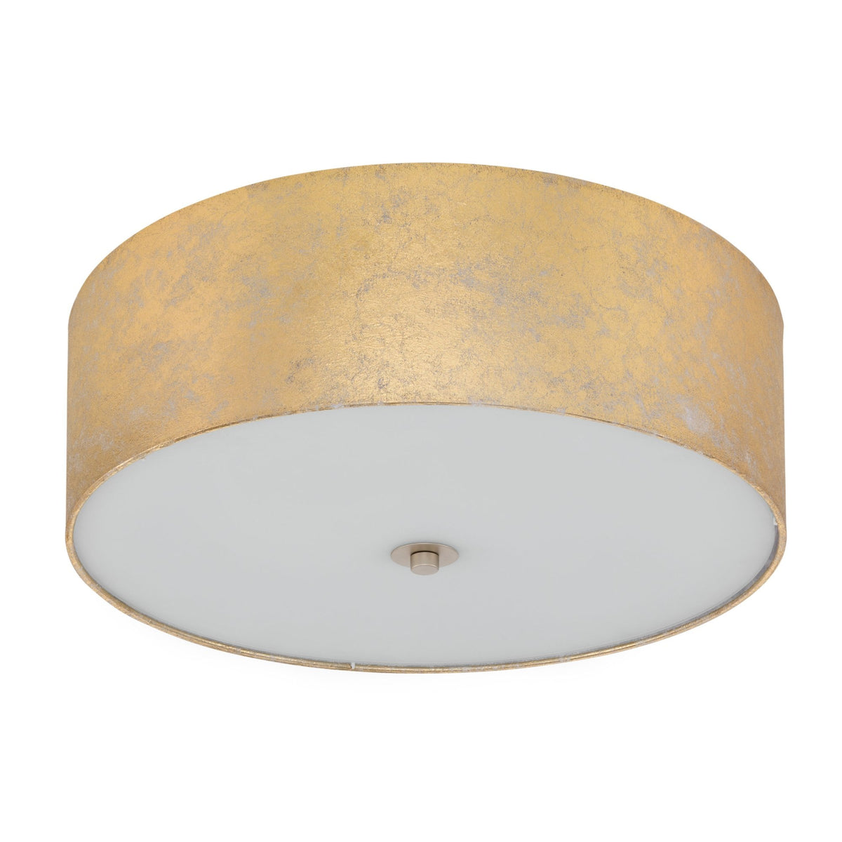 Viserbella Champagne Gold Fabric Large Flush Ceiling Light