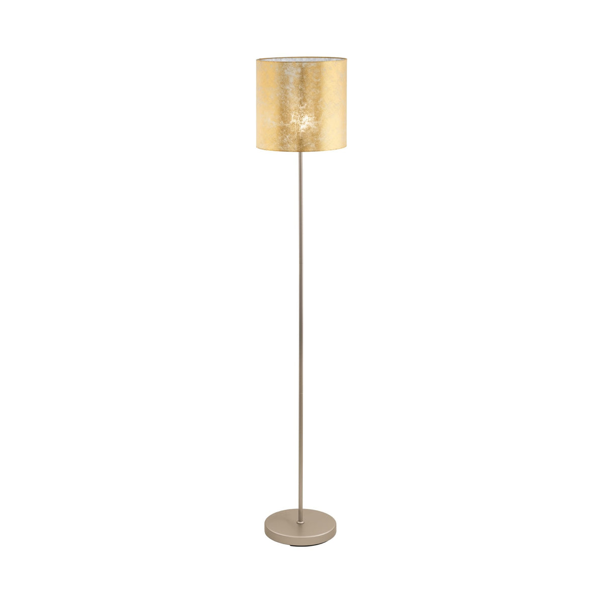 Viserbella Champagne Gold Fabric Floor Lamp