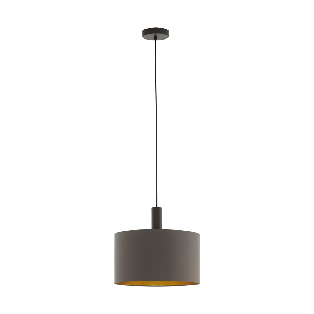 Concessa 1 Cappuccino and Gold Fabric Pendant Light