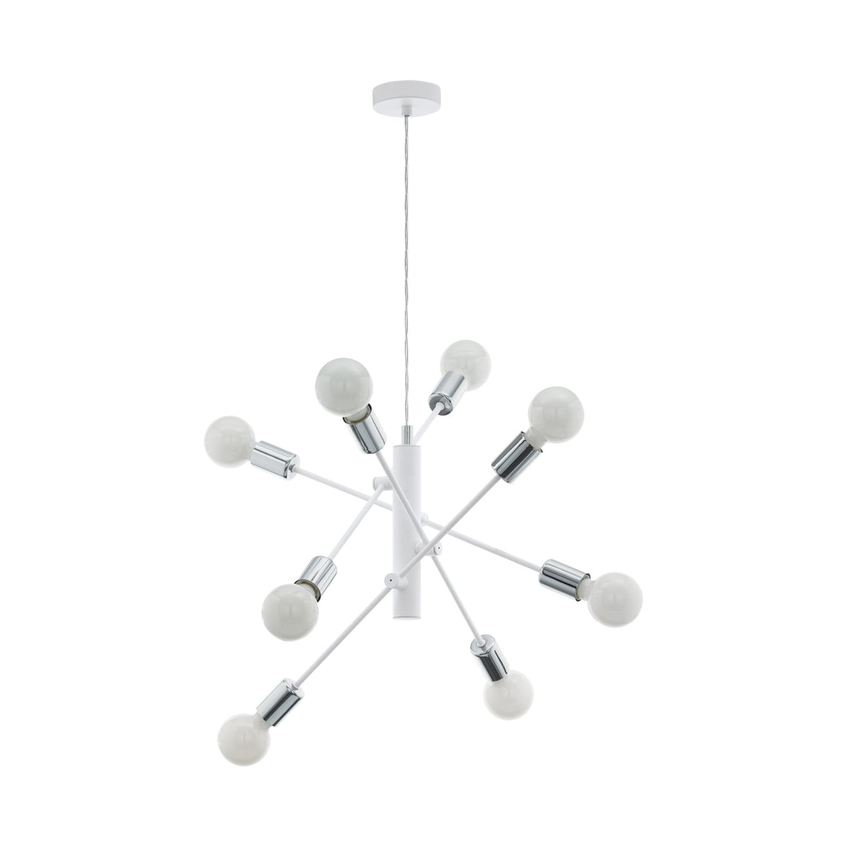 Gradoli Eight Arm Pendant Light in White