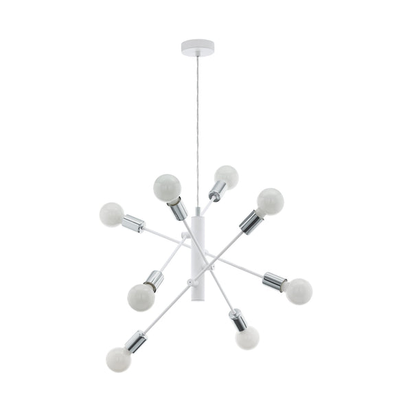 Gradoli Eight Arm Pendant Light in White