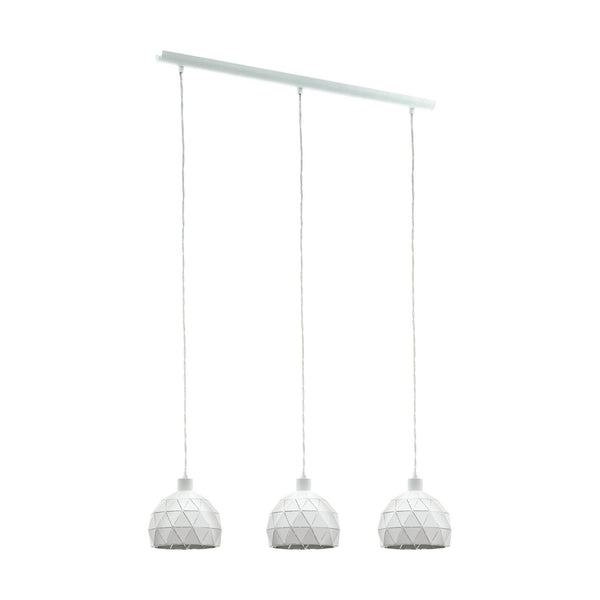Roccaforte Triple Bar Pendant Light in White