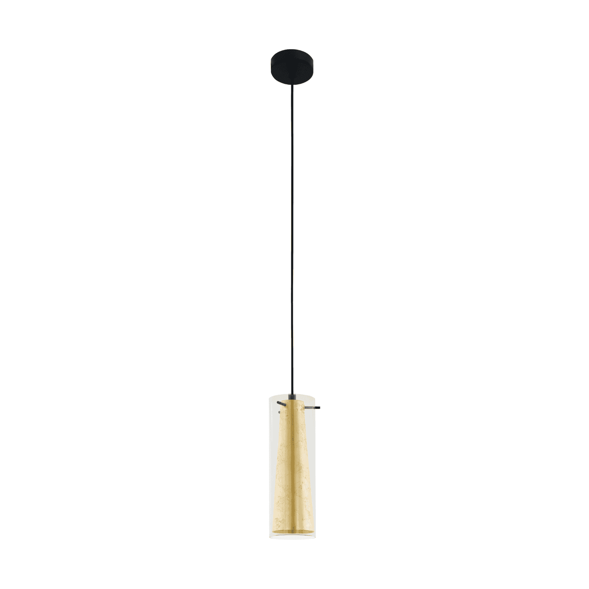 Pinto Gold Single Glass Pendant Light