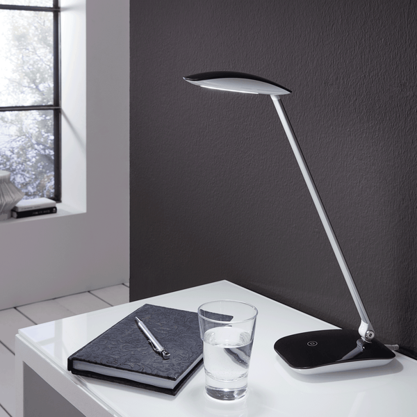 Cajero Touch Dimmable LED Black Finish Desk Lamp