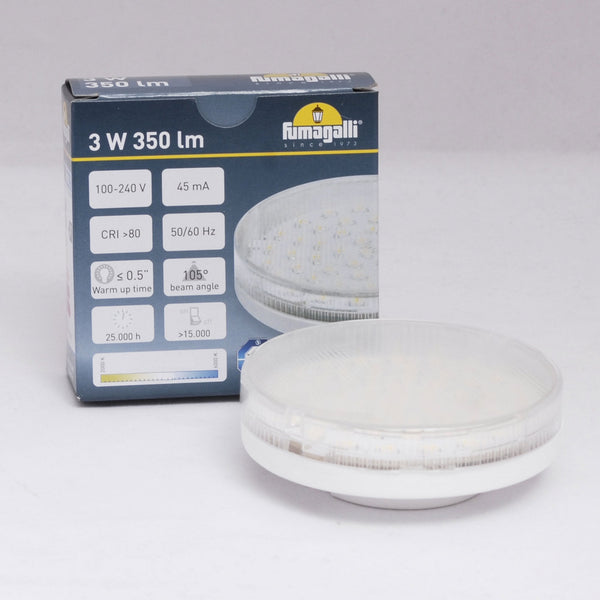 GX53 Switchable Colour Temperature LED 3W 3000K or 4000k 395lm