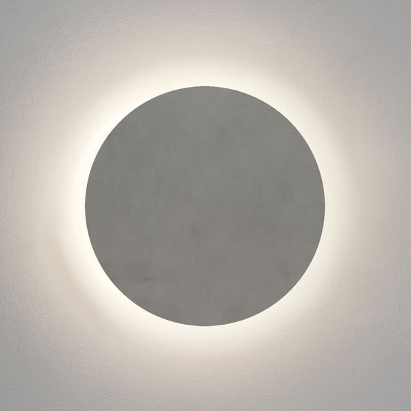 Eclipse IP44 Round 300 LED Concrete Wall Light
