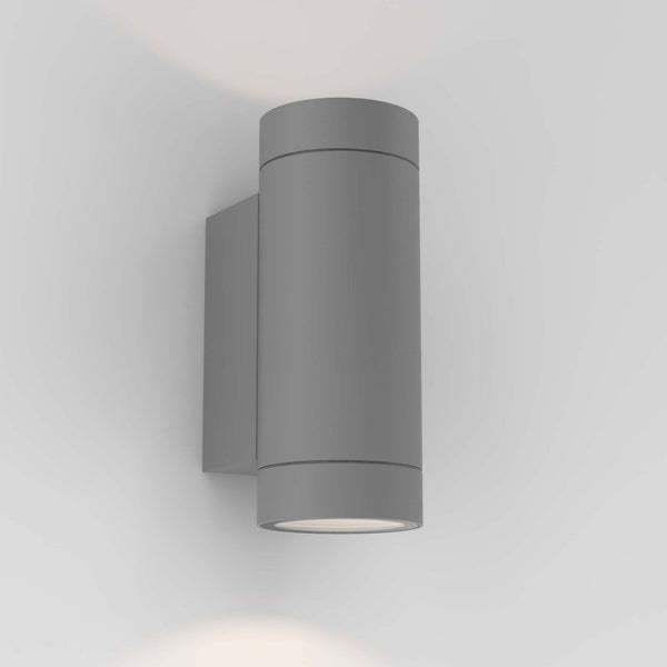 Dartmouth Twin GU10 IP54 Exterior Wall Light in Grey