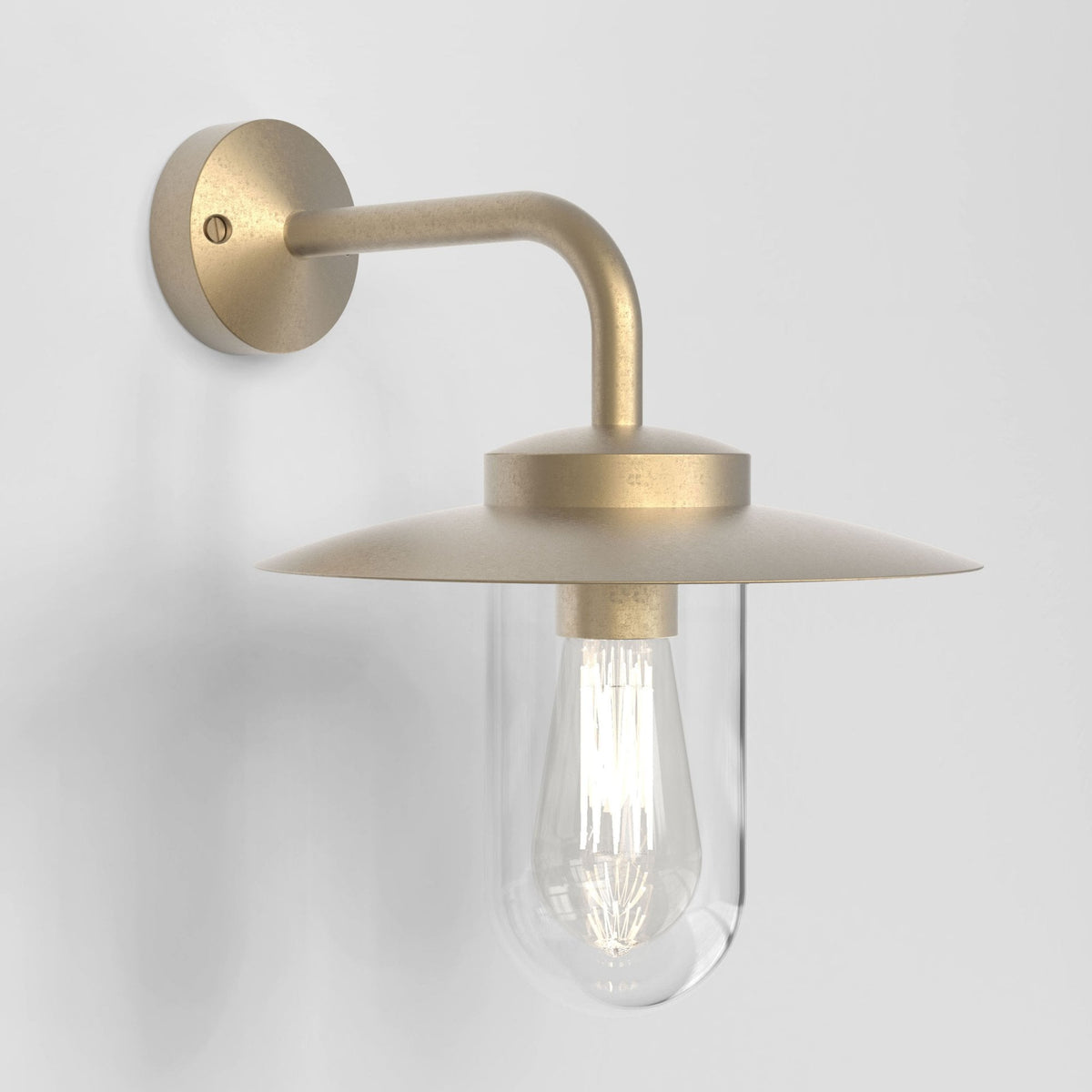 Portree Wall Exterior IP44 Solid Brass Light