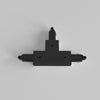 Track Lighting T Connector Right Farside Earth in Black