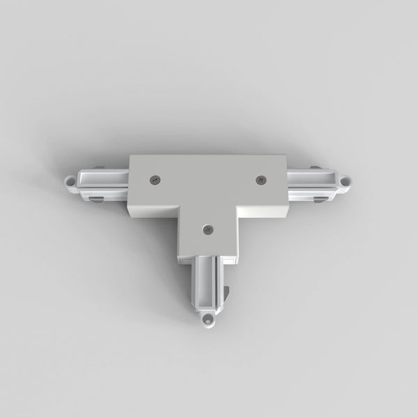 Track Lighting T Connector Left Nearside Earth in White