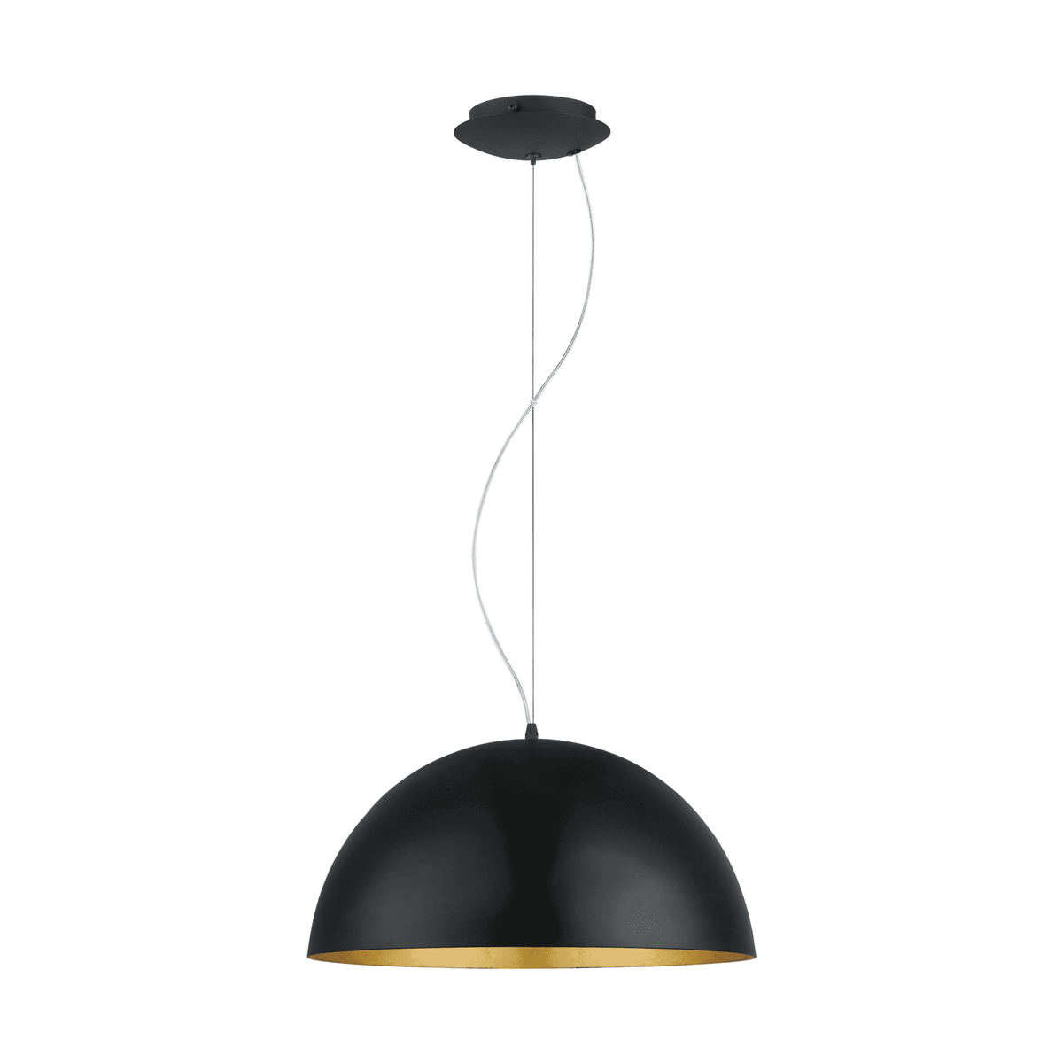 Gaetano 1 530mm Large Black and Gold Pendant Light