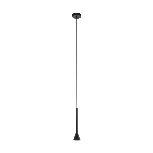 Cortaderas Single LED Pendant in Black and Gold