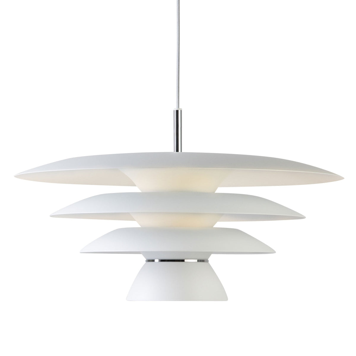 Da Vinci 500mm Single Metal Pendant in White