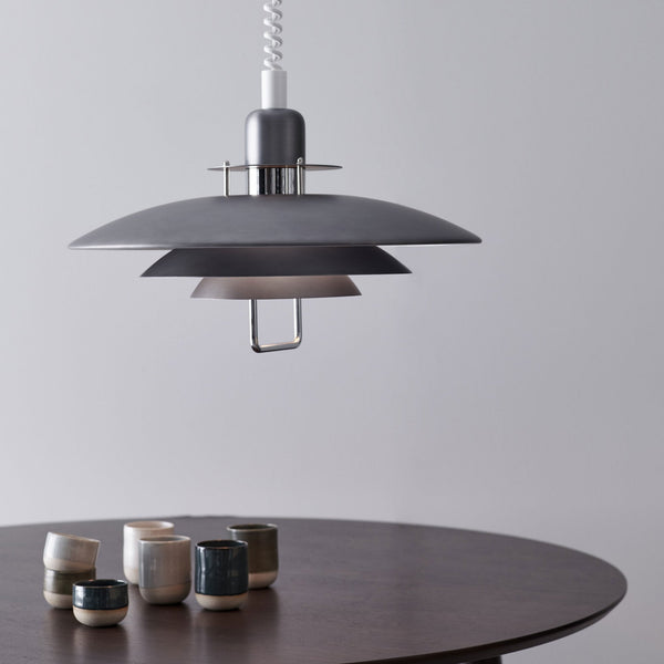 Primus II 430mm Rise and Fall Pendant Light in Matt Grey Oxide