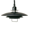 Primus II 430mm Rise and Fall Pendant Light in Matt Black