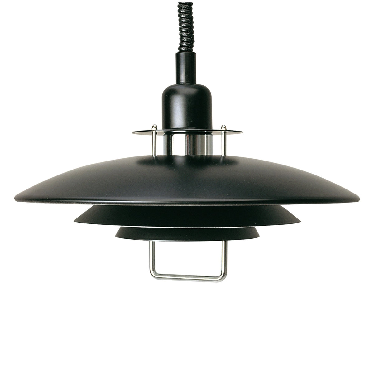 Primus II 430mm Rise and Fall Pendant Light in Matt Black