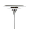 Diablo Metal Floor Light in Grey and Glossy Black