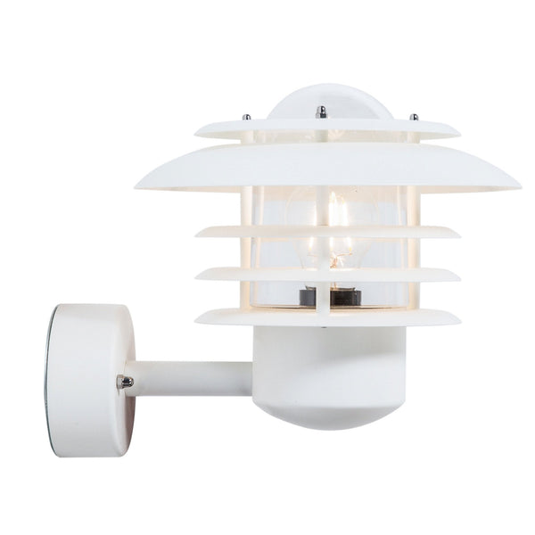 Max IP23 E27 Wall Light in White