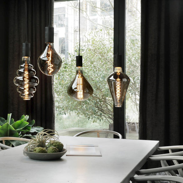 Retro Industrial Black E27 Cord Set Designed for Larger Lamps