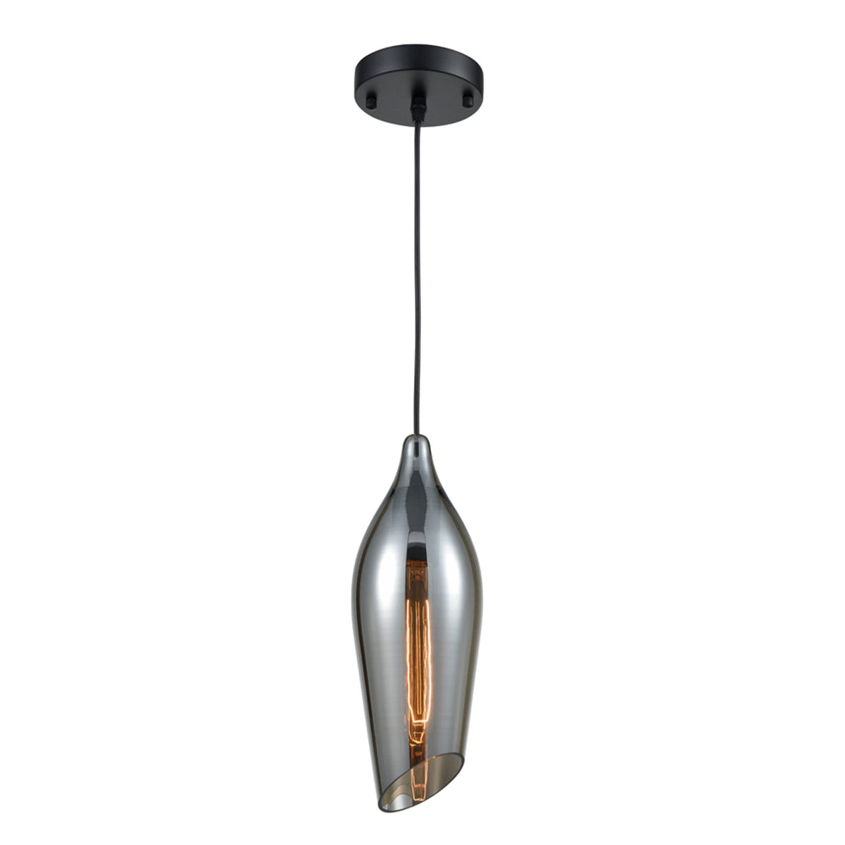 Tregada Smoked Glass Angle Cut Glass Pendant