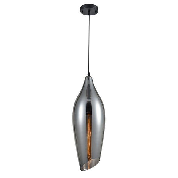 Tregada Large Smoked Glass Angle Cut Glass Pendant