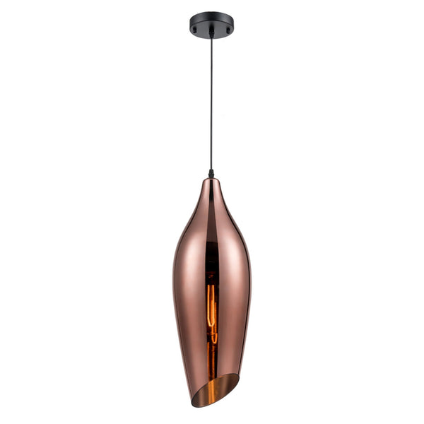 Tregada Large Copper Glass Angle Cut Glass Pendant