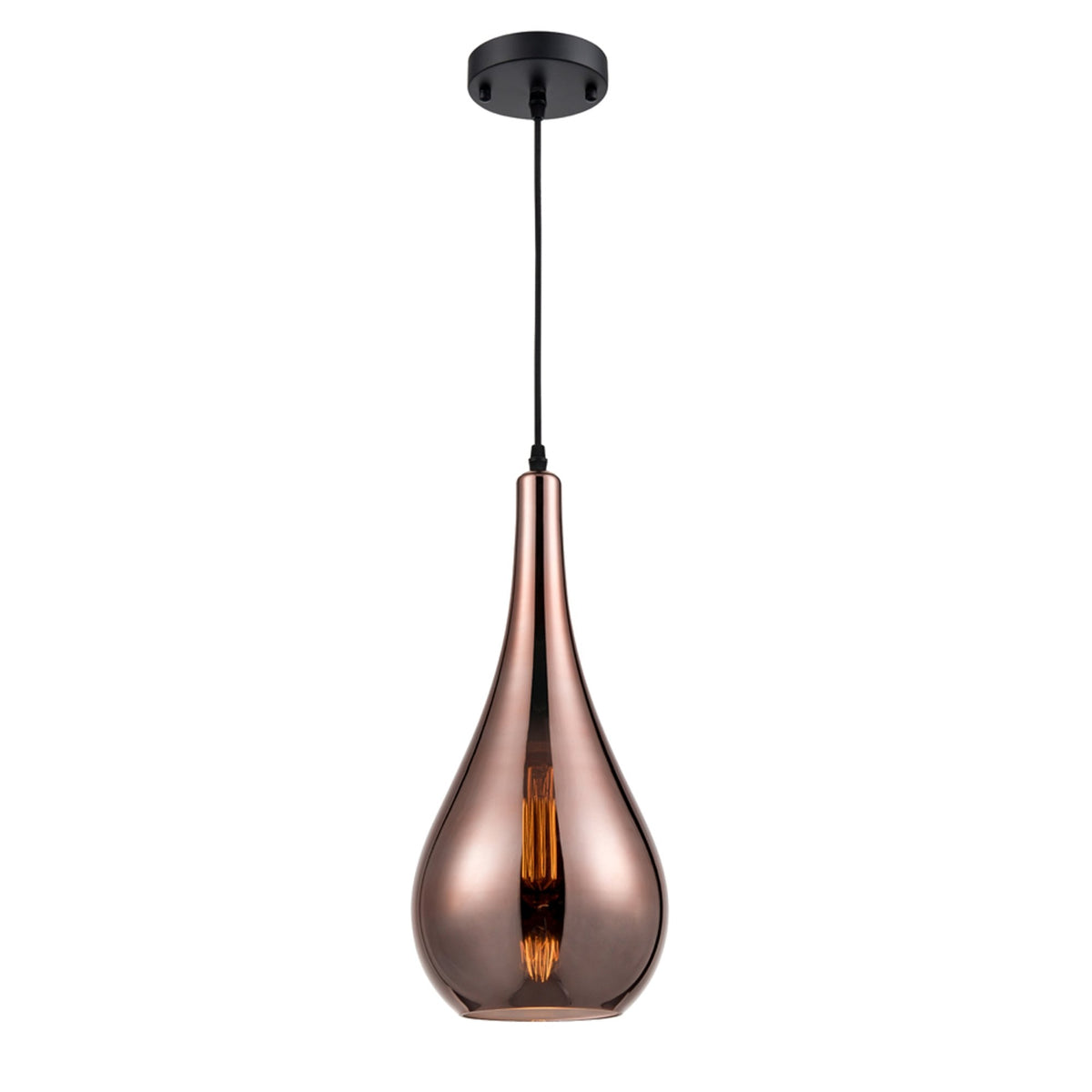 Ashill Copper Glass Single Pendant Light