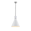 Hersham 250 Single Pendant Light in Satin White