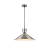 Hersham 400 Single Pendant Light in Satin Nickel