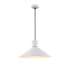 Hersham 400 Single Pendant Light in Satin White