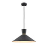 Hersham 400 Single Pendant Light in Satin Black