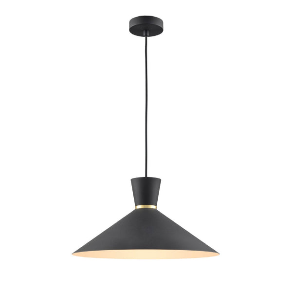 Hersham 400 Single Pendant Light in Satin Black