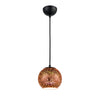 Veryan 150mm Copper Glass 3D Infinity Effect Single Pendant