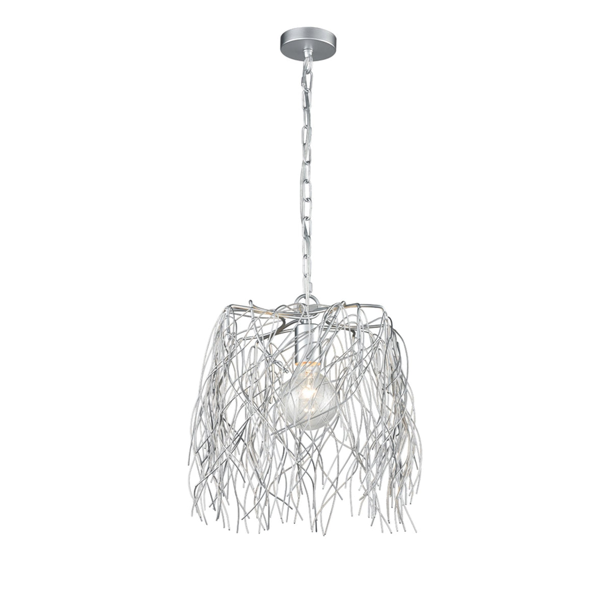 Alverton Large 1 Silver Coloured Ironwork Single Pendant